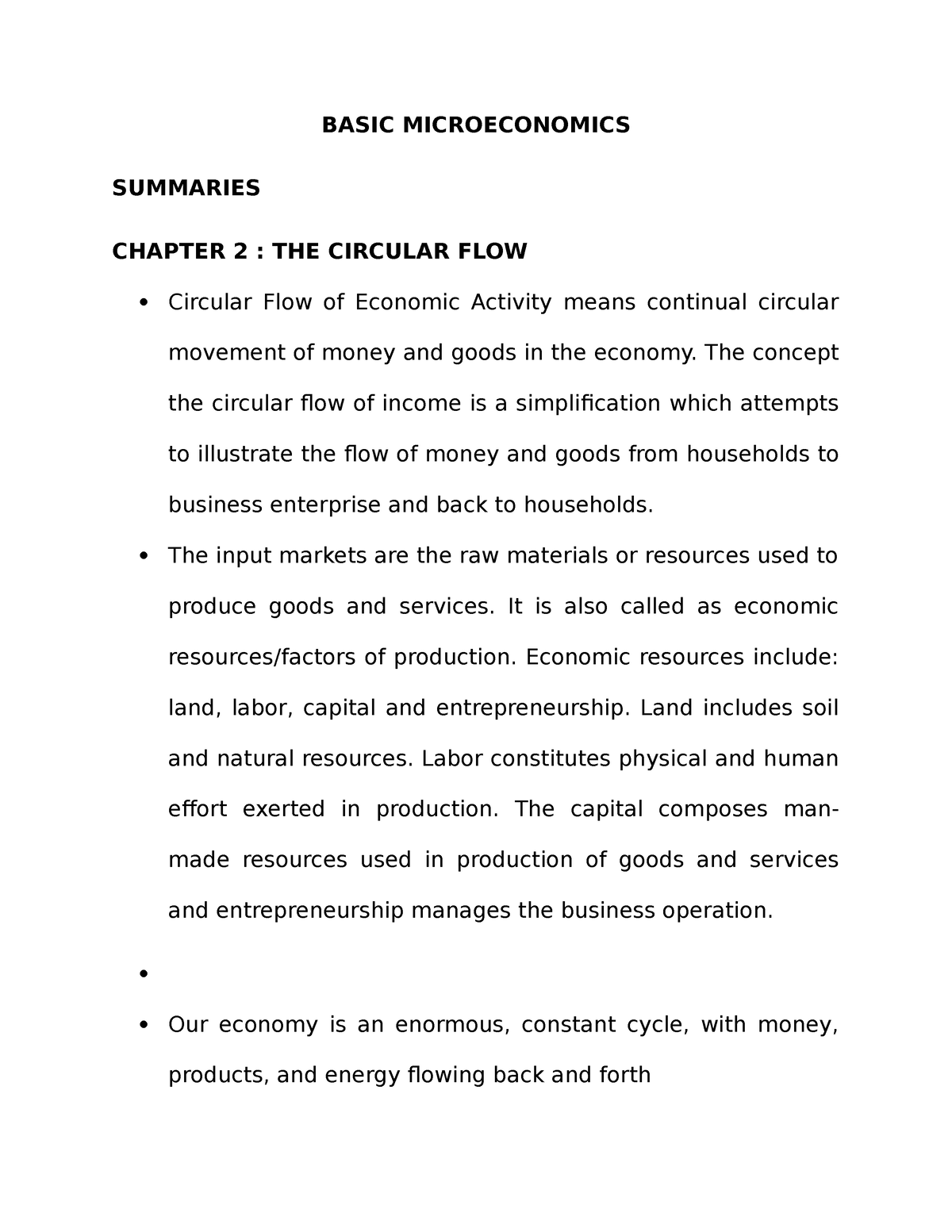 microeconomics chapter 2 homework