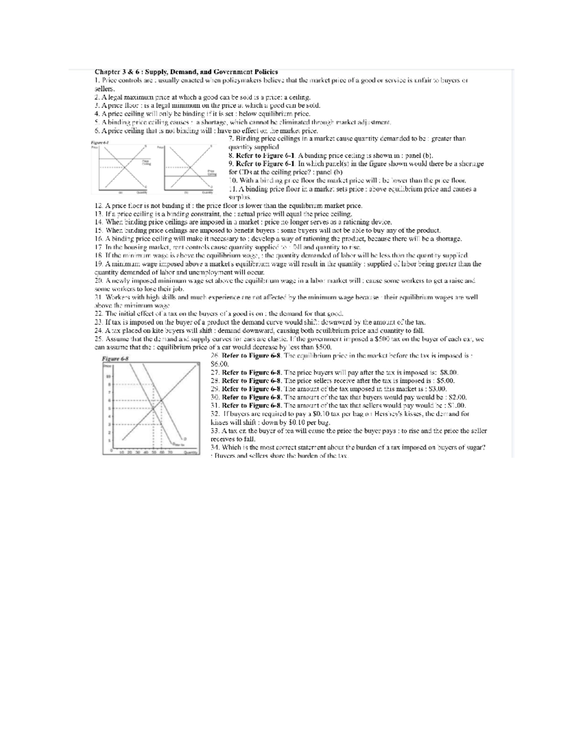 Econ Final Review - Econ 1B03 - Studocu