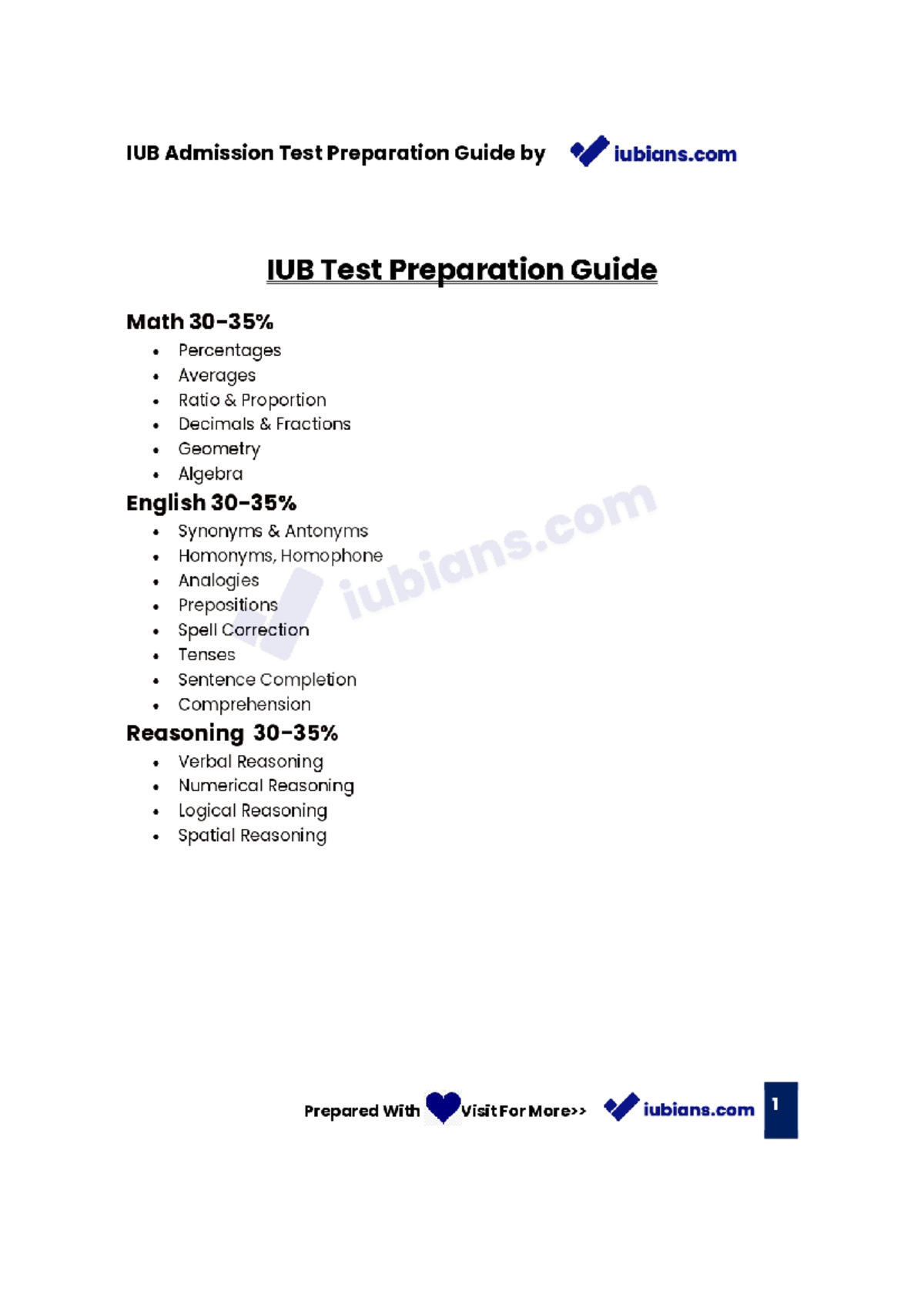 IUB Test Preparation - Ok this is enough - BS programming - Studocu