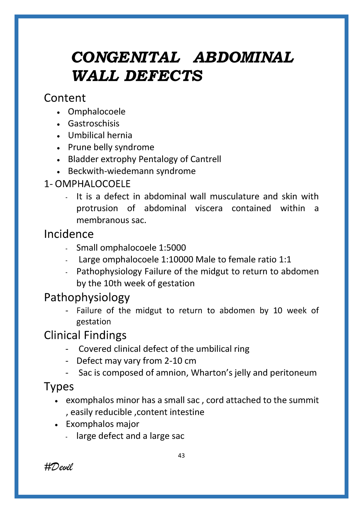 Congenital Abdominal WALL Defects - 43 CONGENITAL ABDOMINAL WALL ...