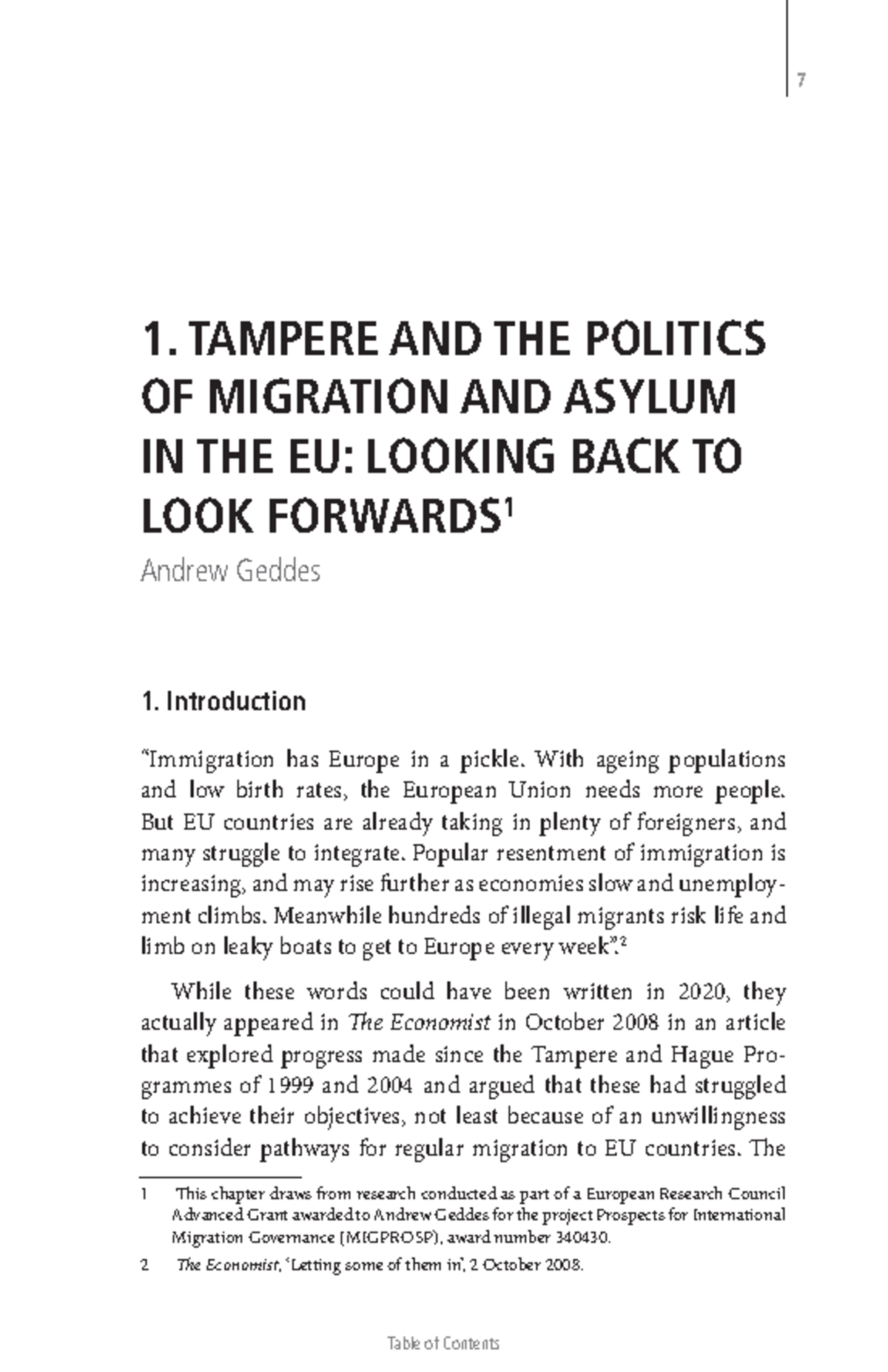 Andrew Geddes Tampere and the politics of migration and asylum in the ...