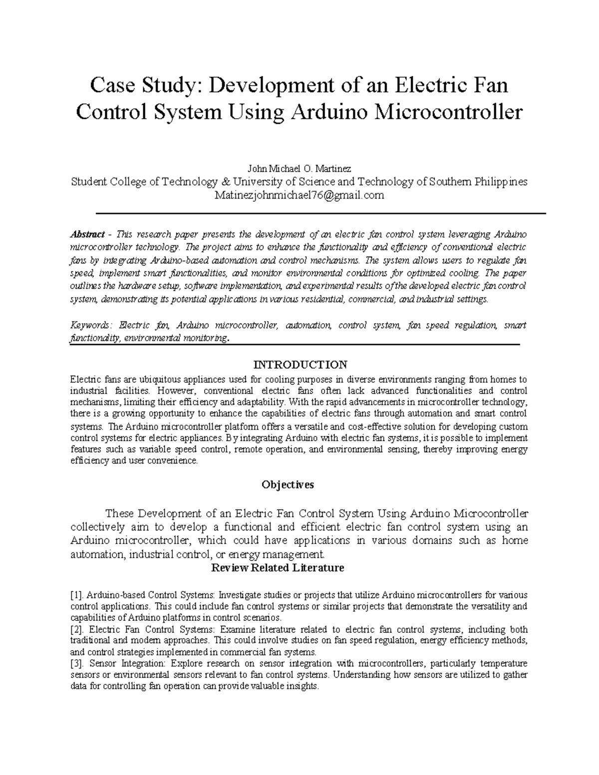 Case Study - yesss - Case Study: Development of an Electric Fan Control ...