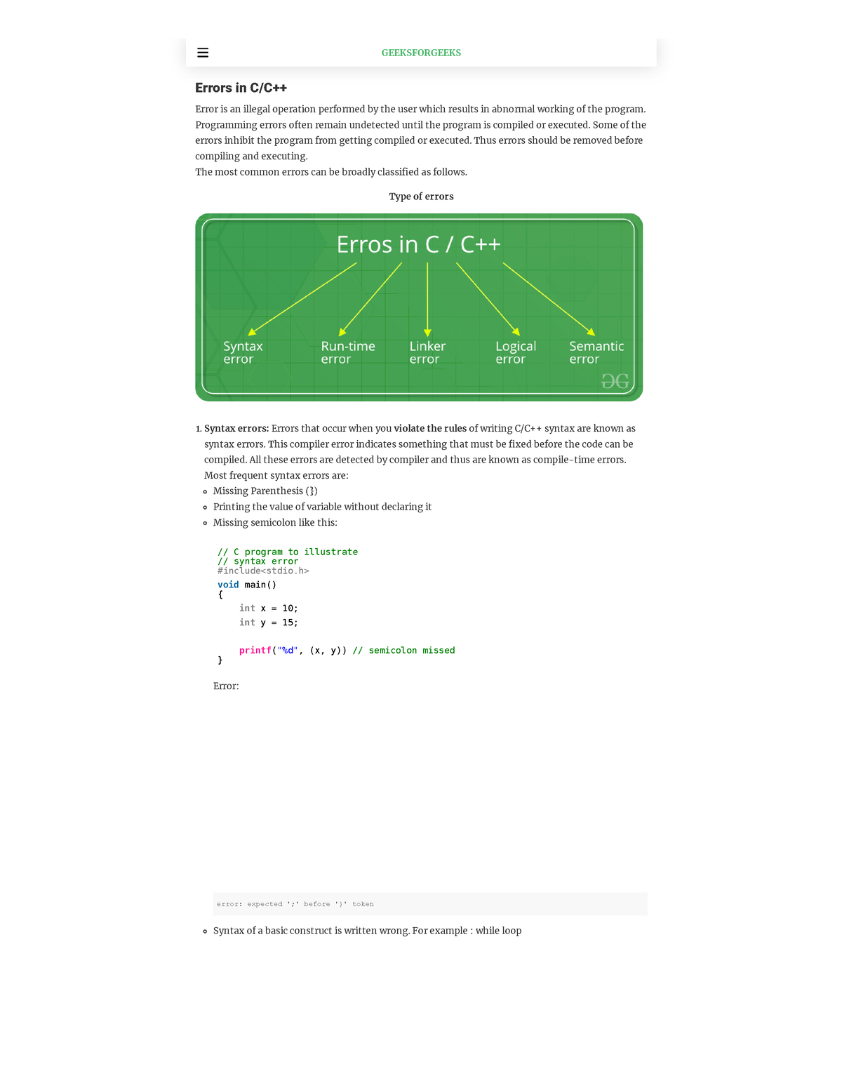 errors-in-c-programming-language-computer-concepts-and-c-programming