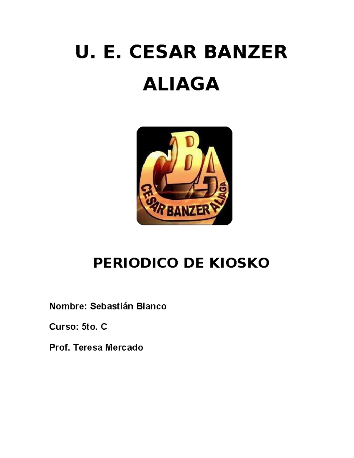 Kiosko m - trabajo practico - Finanzas Empresariales - U. E. CESAR ...