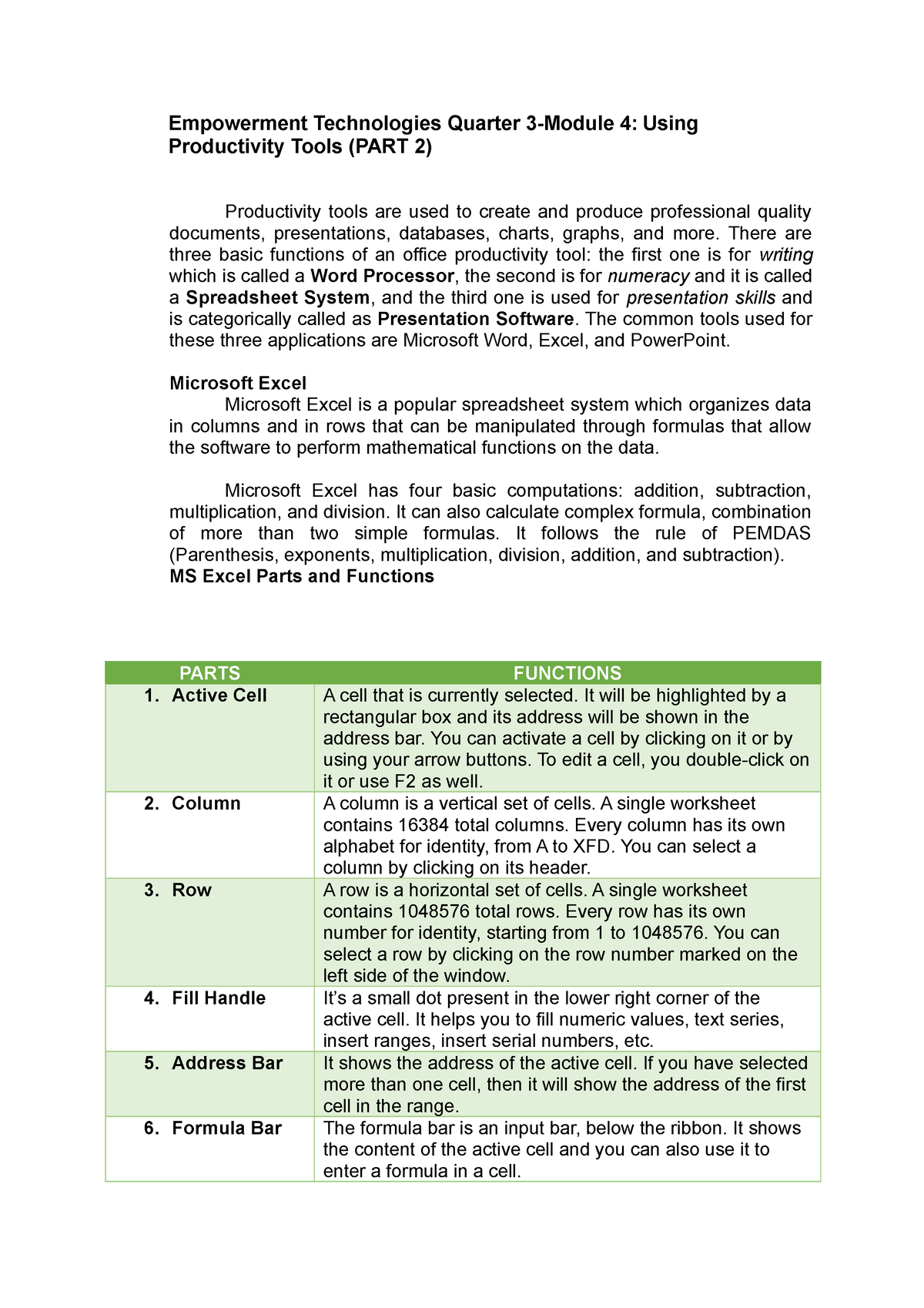 Empowerment Technologies Quarter 3 - Module 4 (PART 2) - Empowerment ...