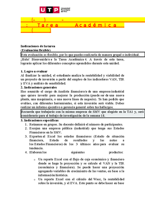 Ac S Semana Tema Tarea Acad Mica Ta Gerencia De