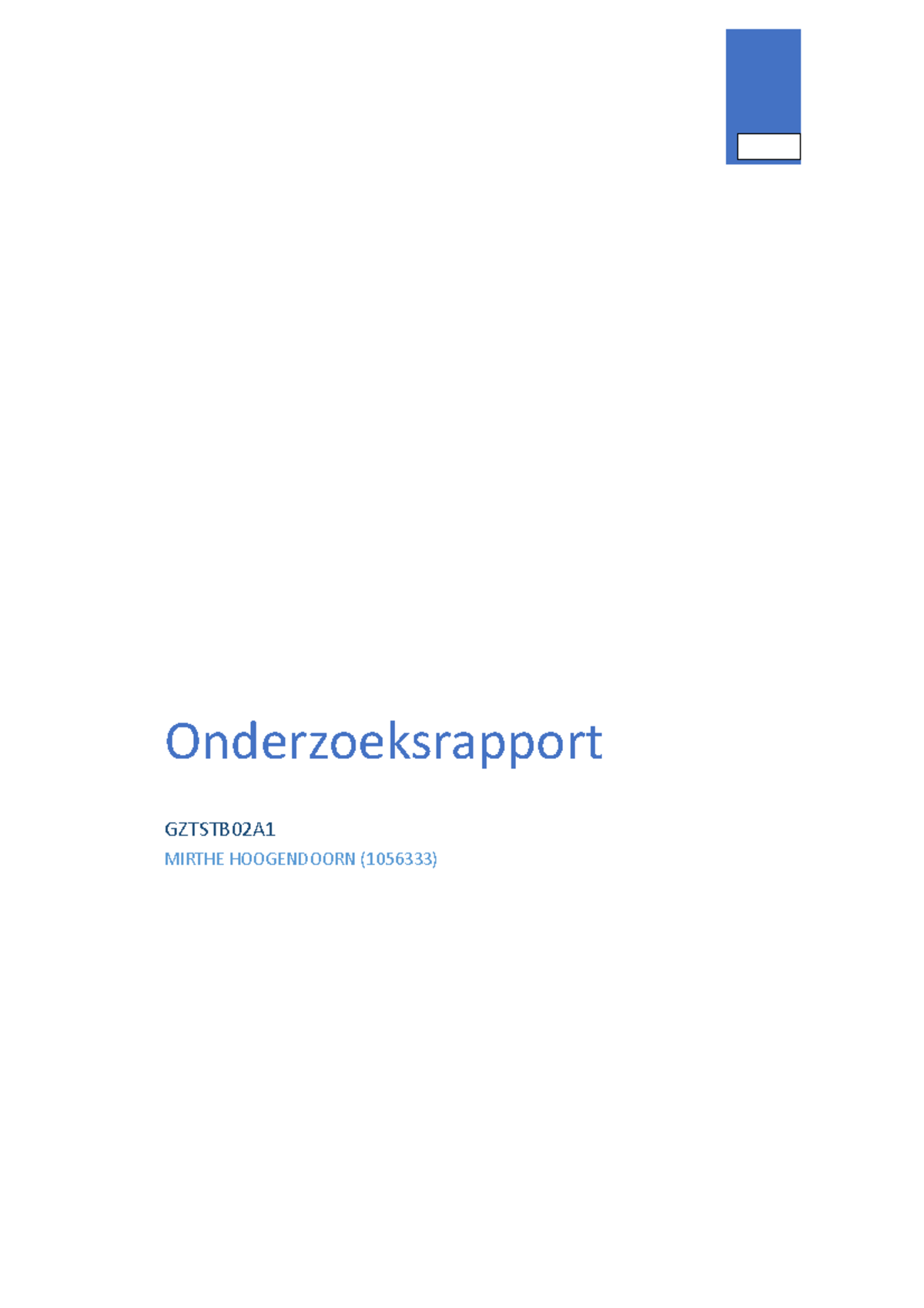 Onderzoeksrapport Diagnostiek Beroerte - Onderzoeksrapport GZTSTB02A ...