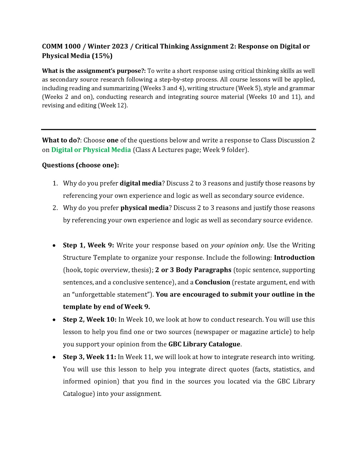 con 290 group critical thinking assignment