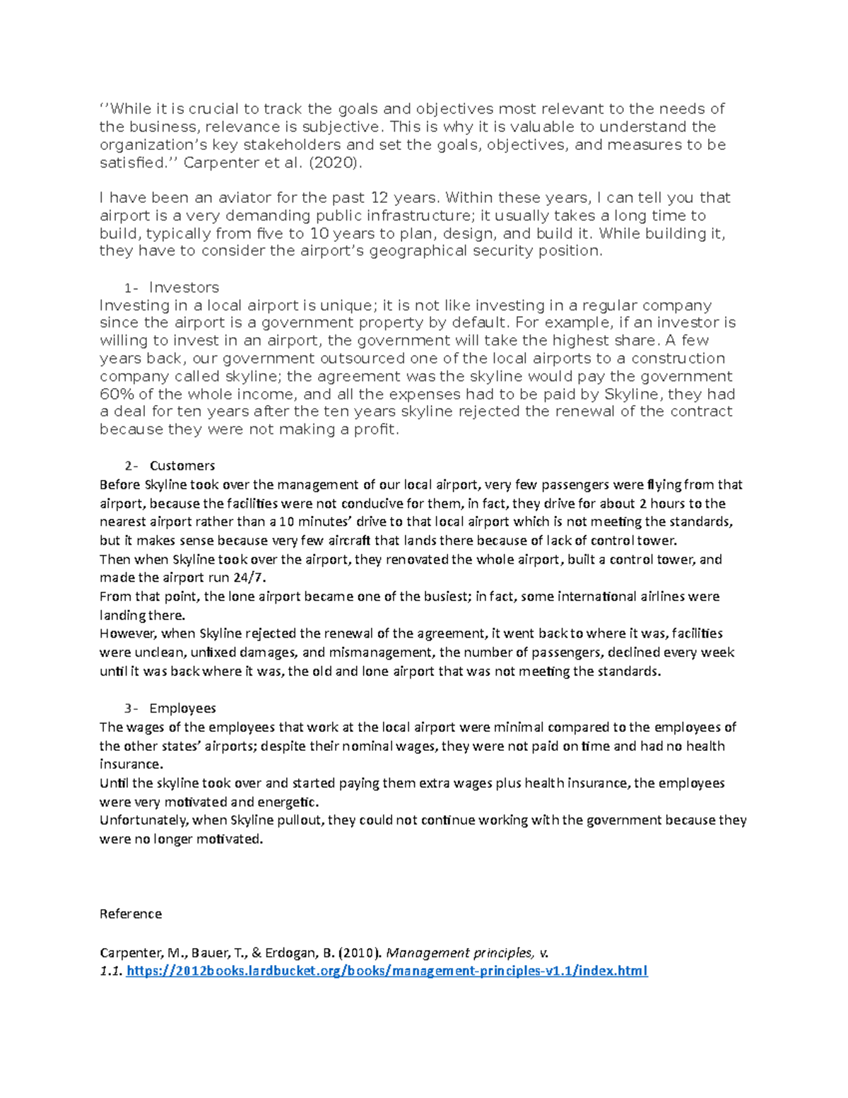 New Microsoft Word Document - ‘’While it is crucial to track the goals ...