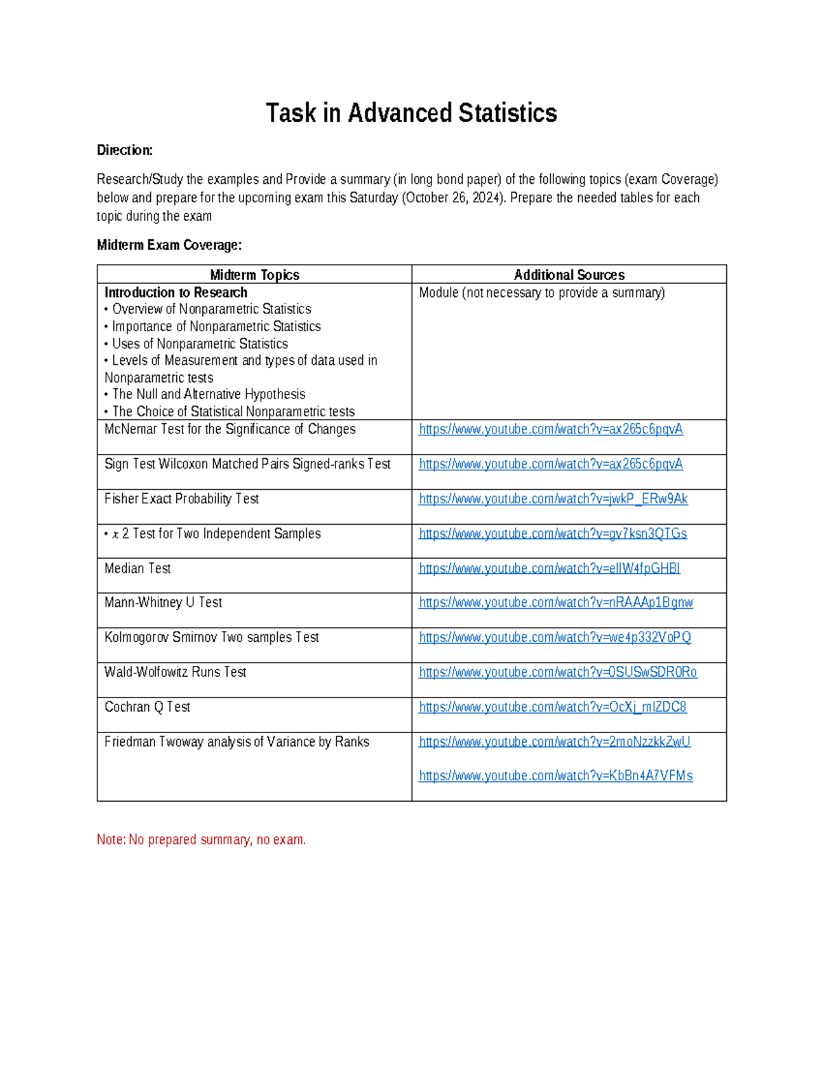 Midterm Task in Advanced Statistics - Task in Advanced Statistics ...