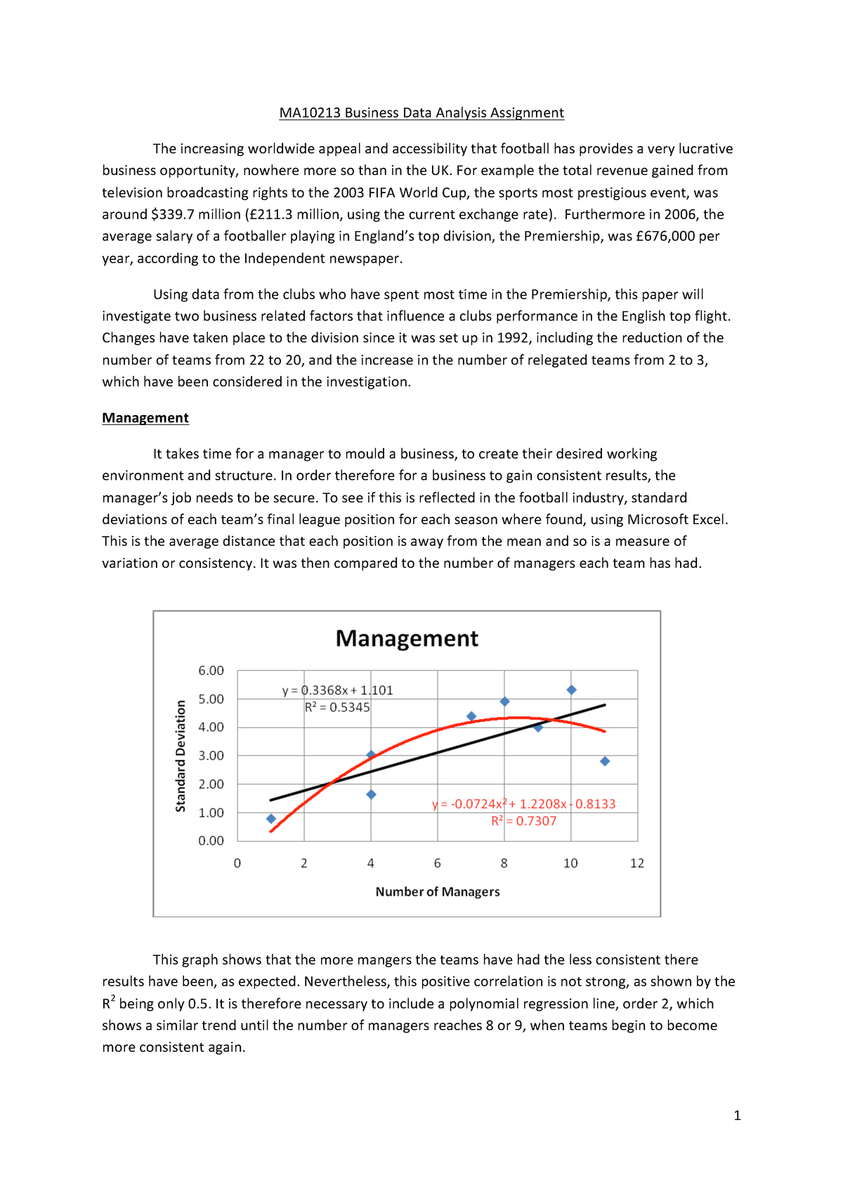 business data analysis assignment