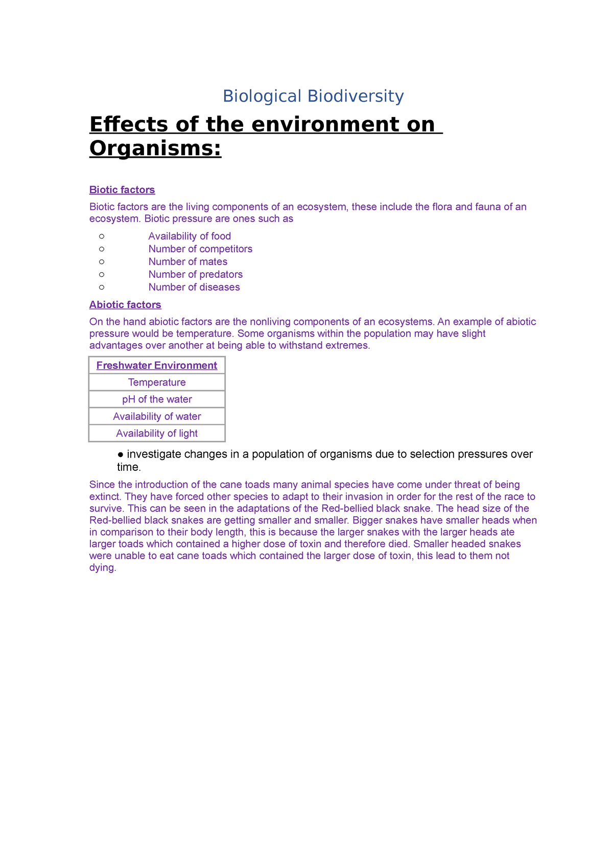 Biological Diversity - Biological Biodiversity Effects Of The ...