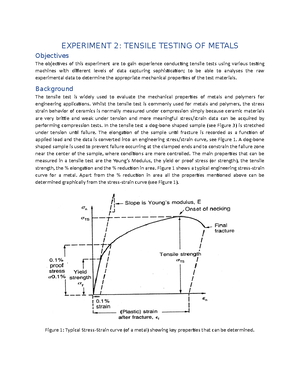TENSILE TESTING OF METALS