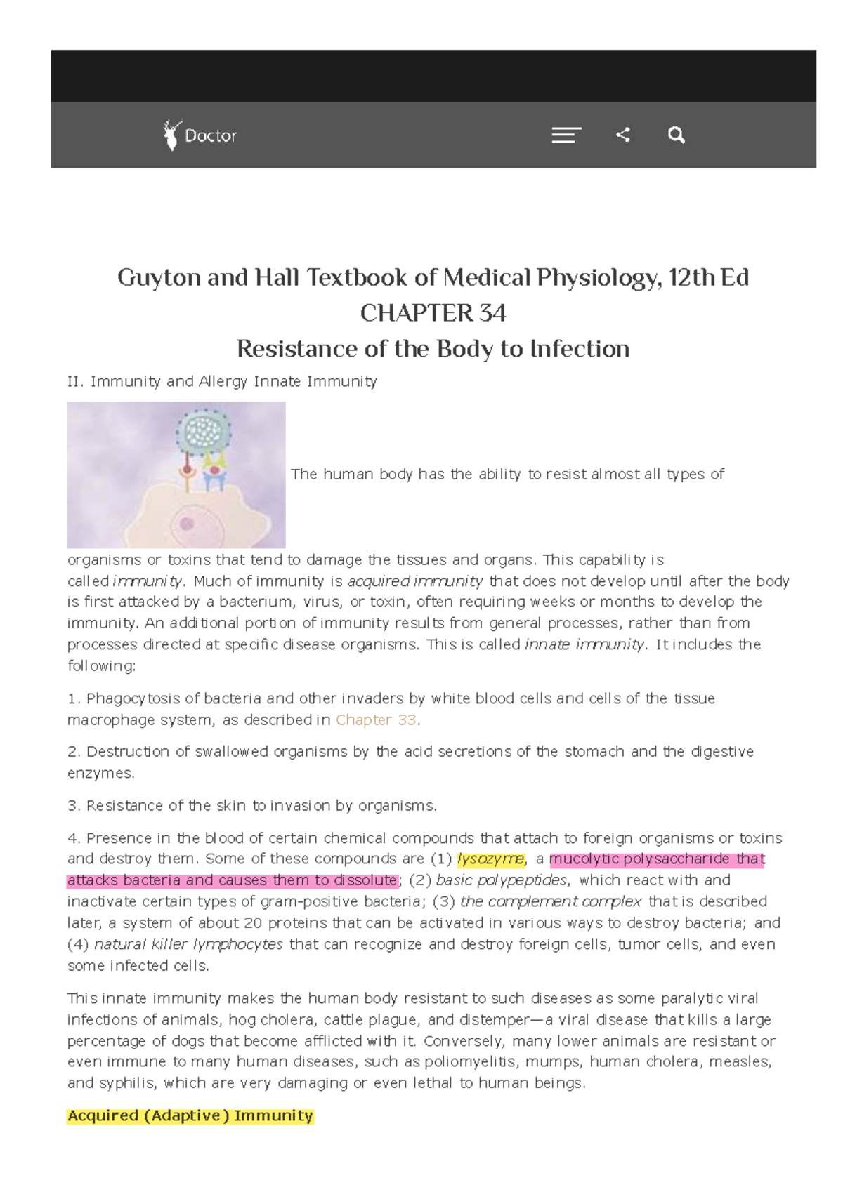 Chapter 34 Physiology - Guyton and Hall 12th ed summary - Guyton and ...