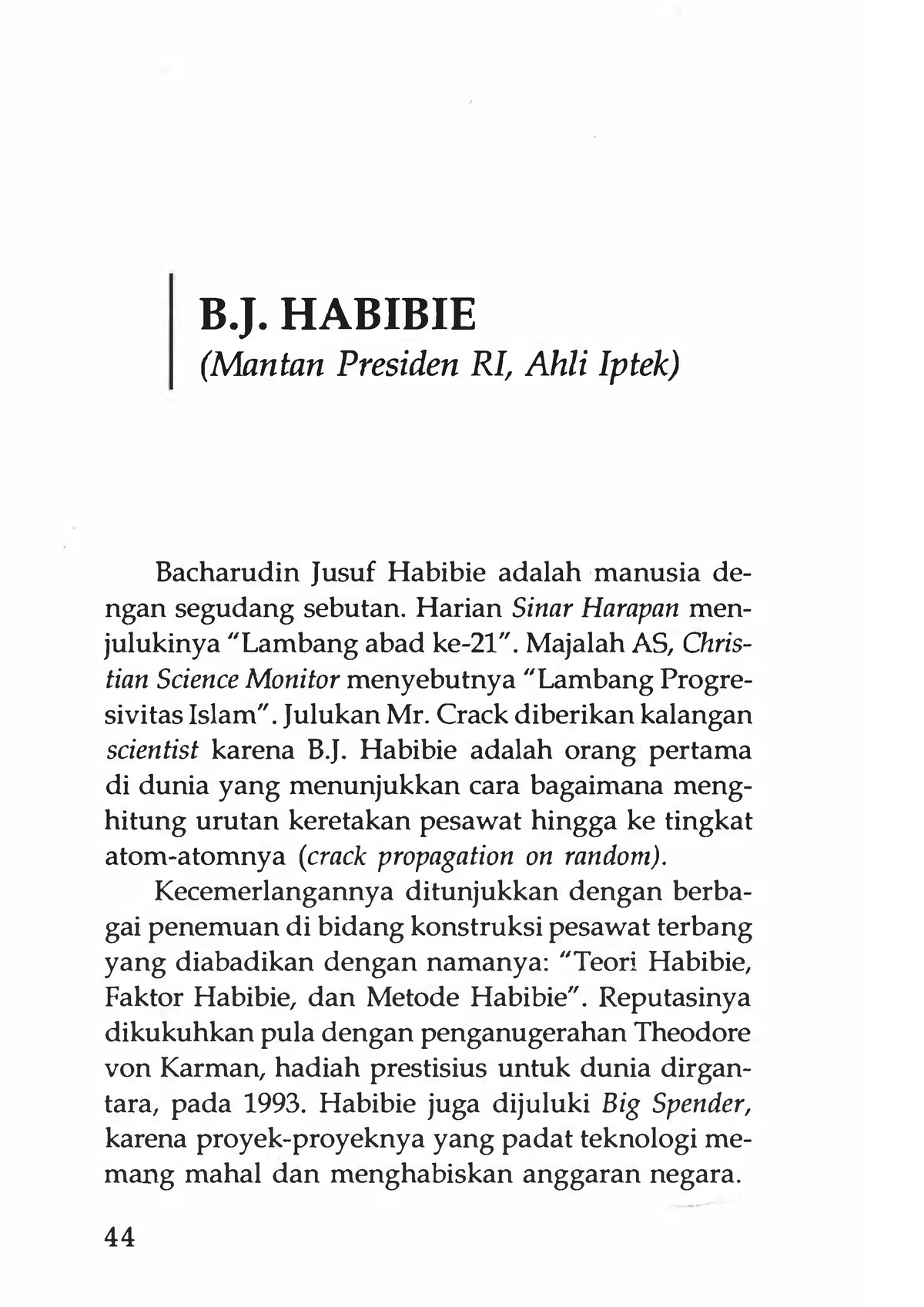 essay tentang b.j. habibie