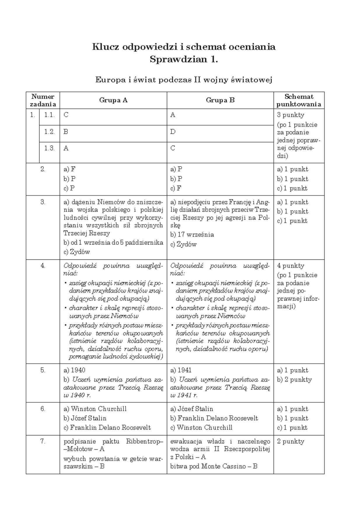 Klucz Do Historii K.6 Sprawdzian Część 2 www.studocu.com