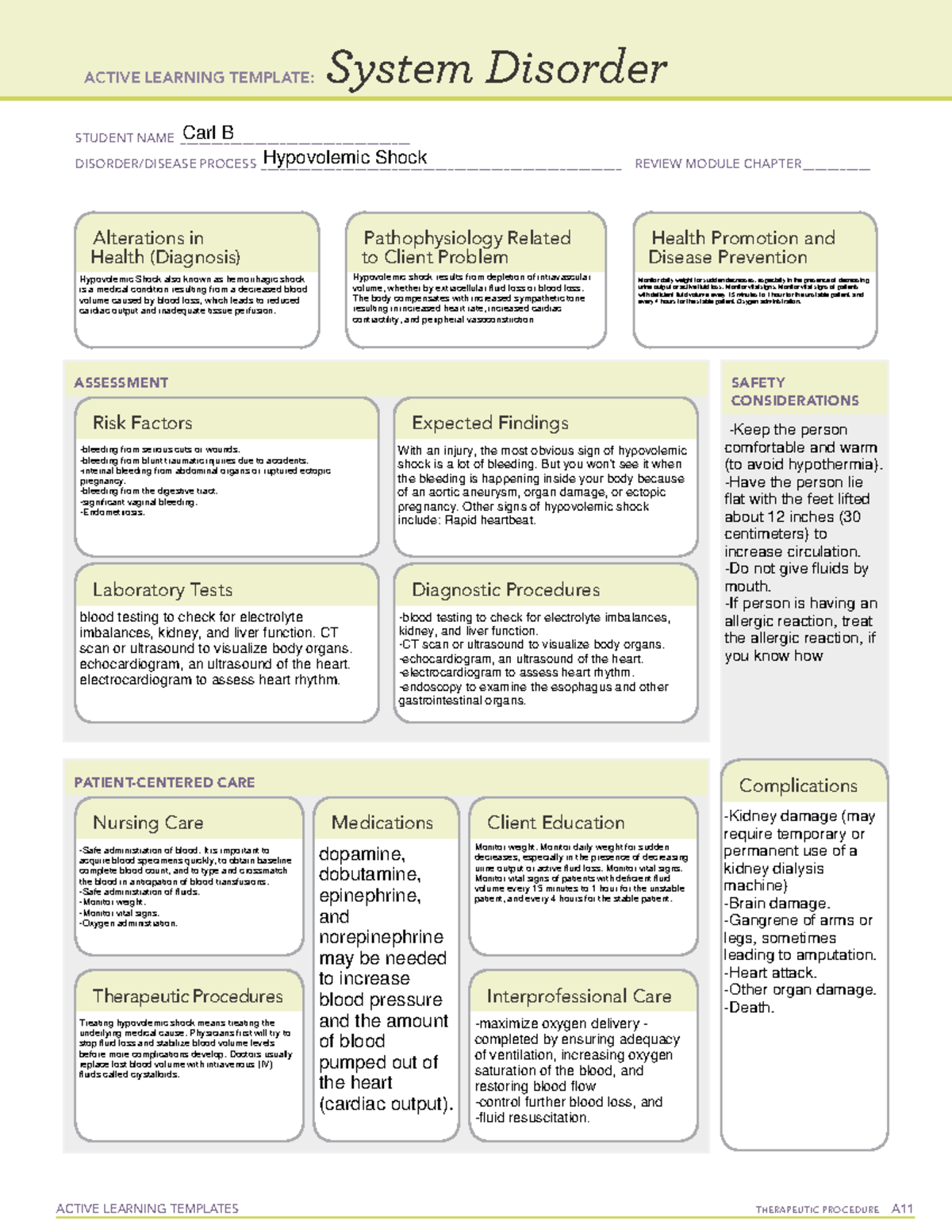 Active Learning Template Sys Dis NUR2571 Studocu