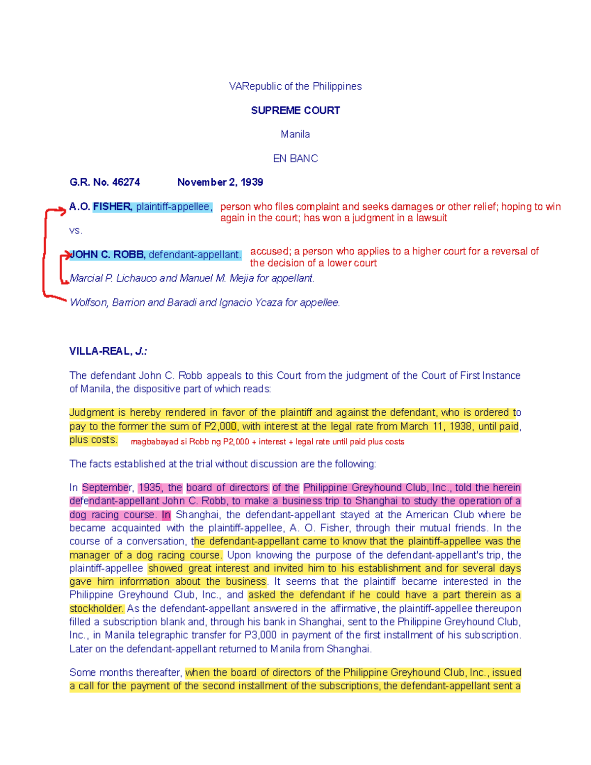 G.R. No. 46274 Case - VARepublic Of The Philippines SUPREME COURT ...