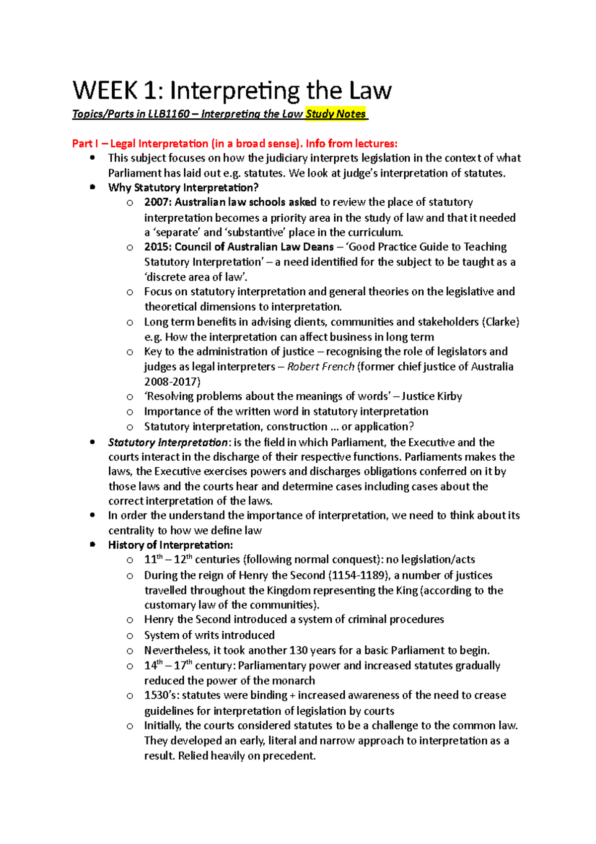 LLB1160 Notes - How to approach questions in the exam - WEEK 1 ...