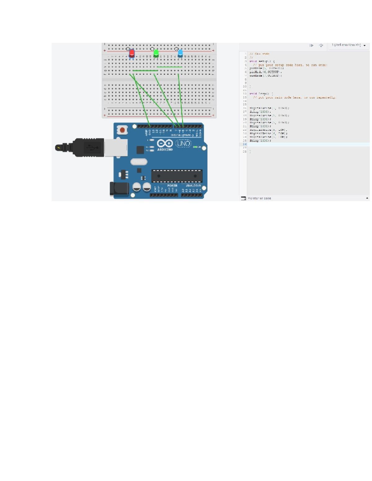 Arduino - servible - ID 1 (Arduino Uno R3) 1 // C++ code 2 // 3 void ...