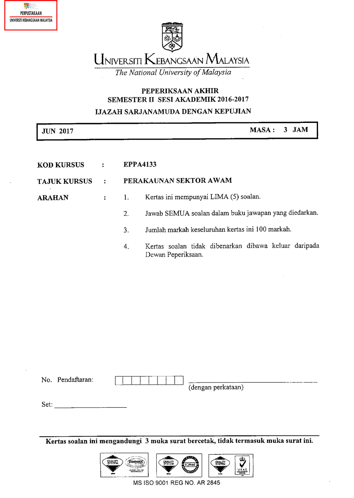 Contoh Surat Formal Bahasa Melayu Untuk Peperiksaan