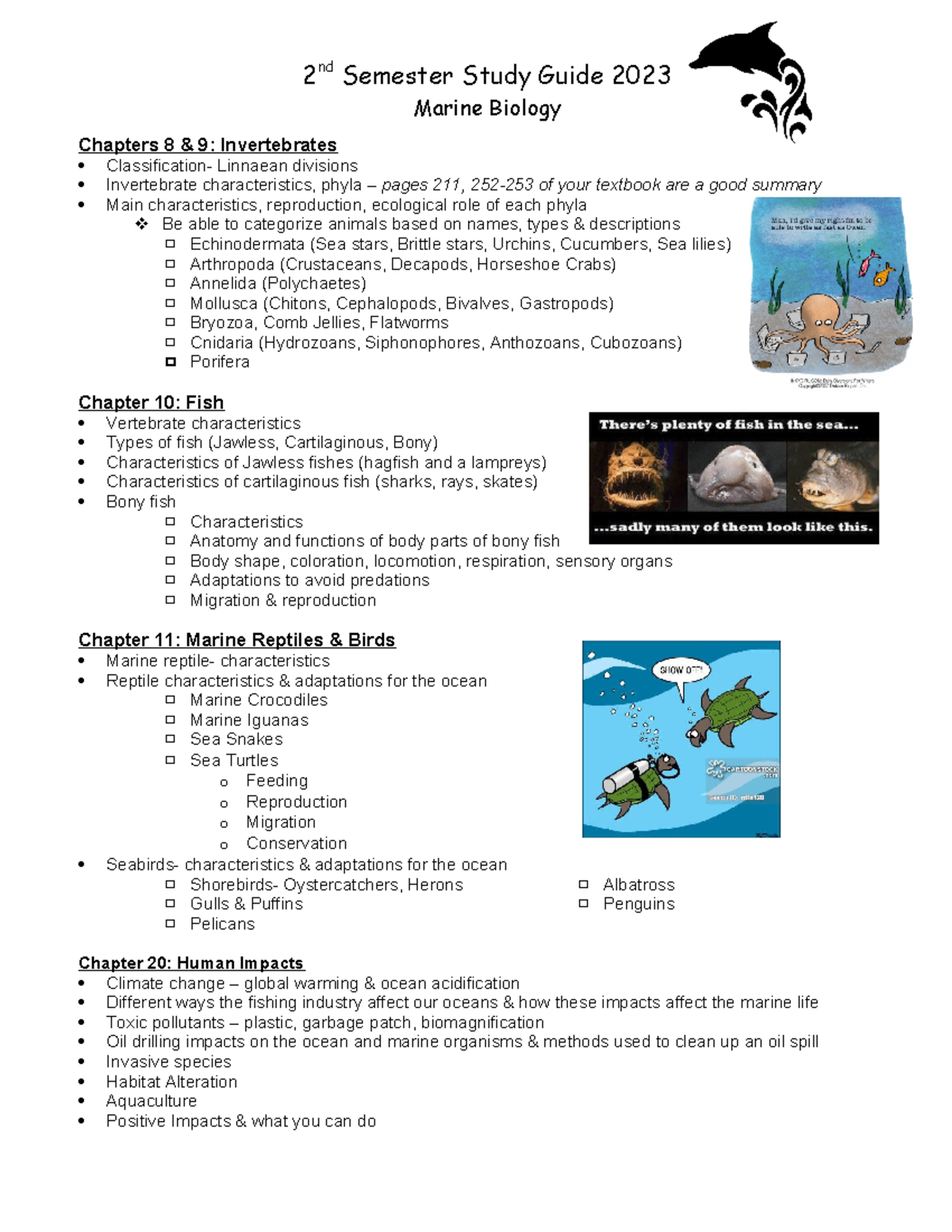 2nd+Semester+Study+Guide+2023+-+Marine+Biology - 2 nd Semester Study ...
