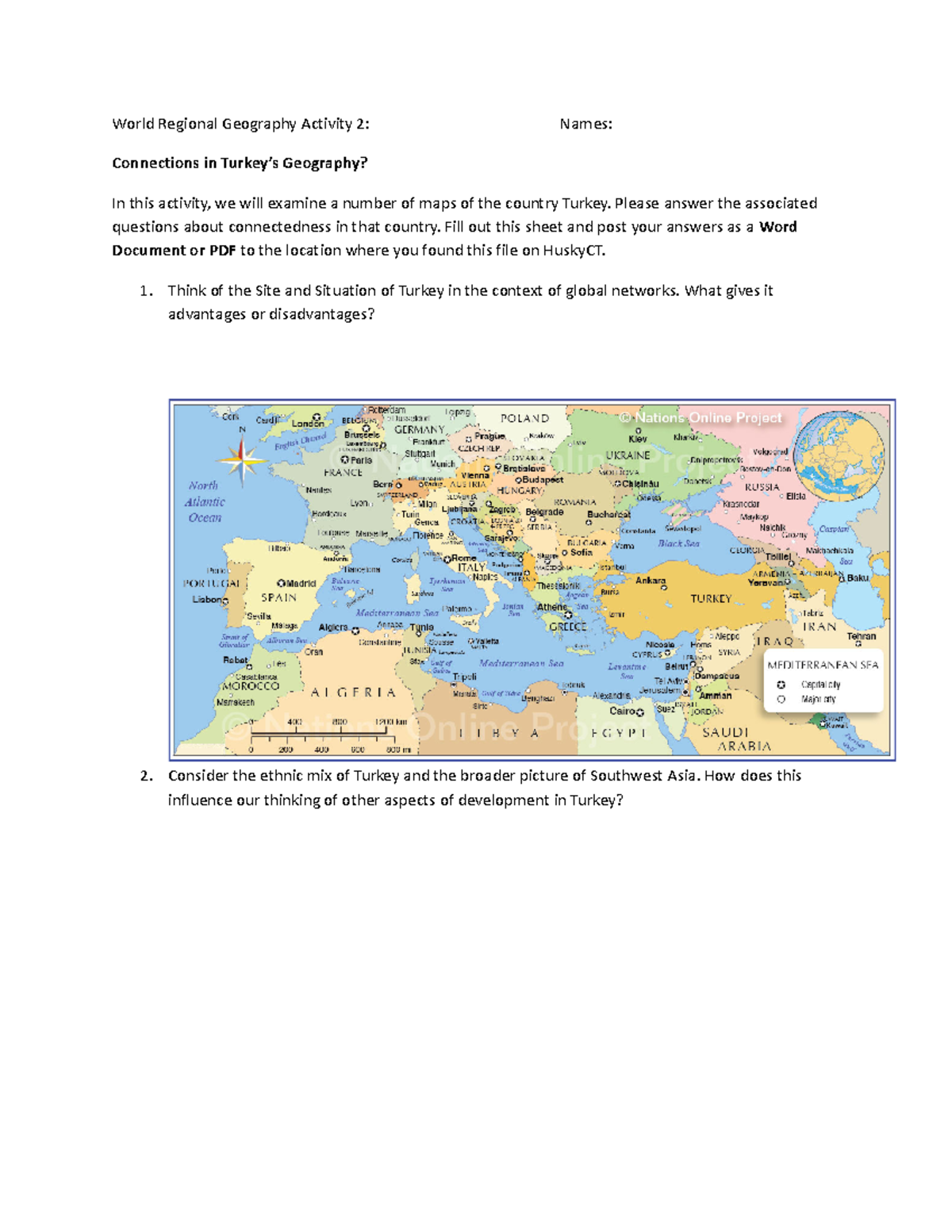 World Regional Geography Mod2Turkey Activity - World Regional Geography ...