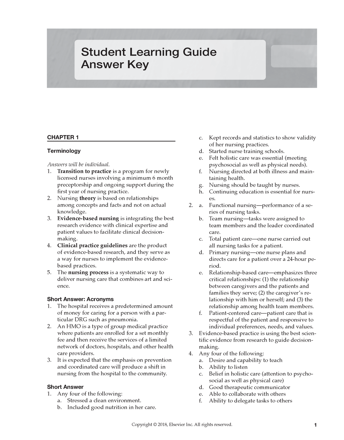 Funds Study Guide Answers - Copyright © 2018, Elsevier Inc. All Rights ...