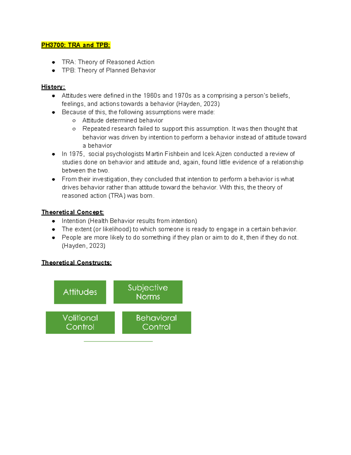 PH3700 TRA and TPB - TRA and TPB Notes - PH3700: TRA and TPB: TRA ...