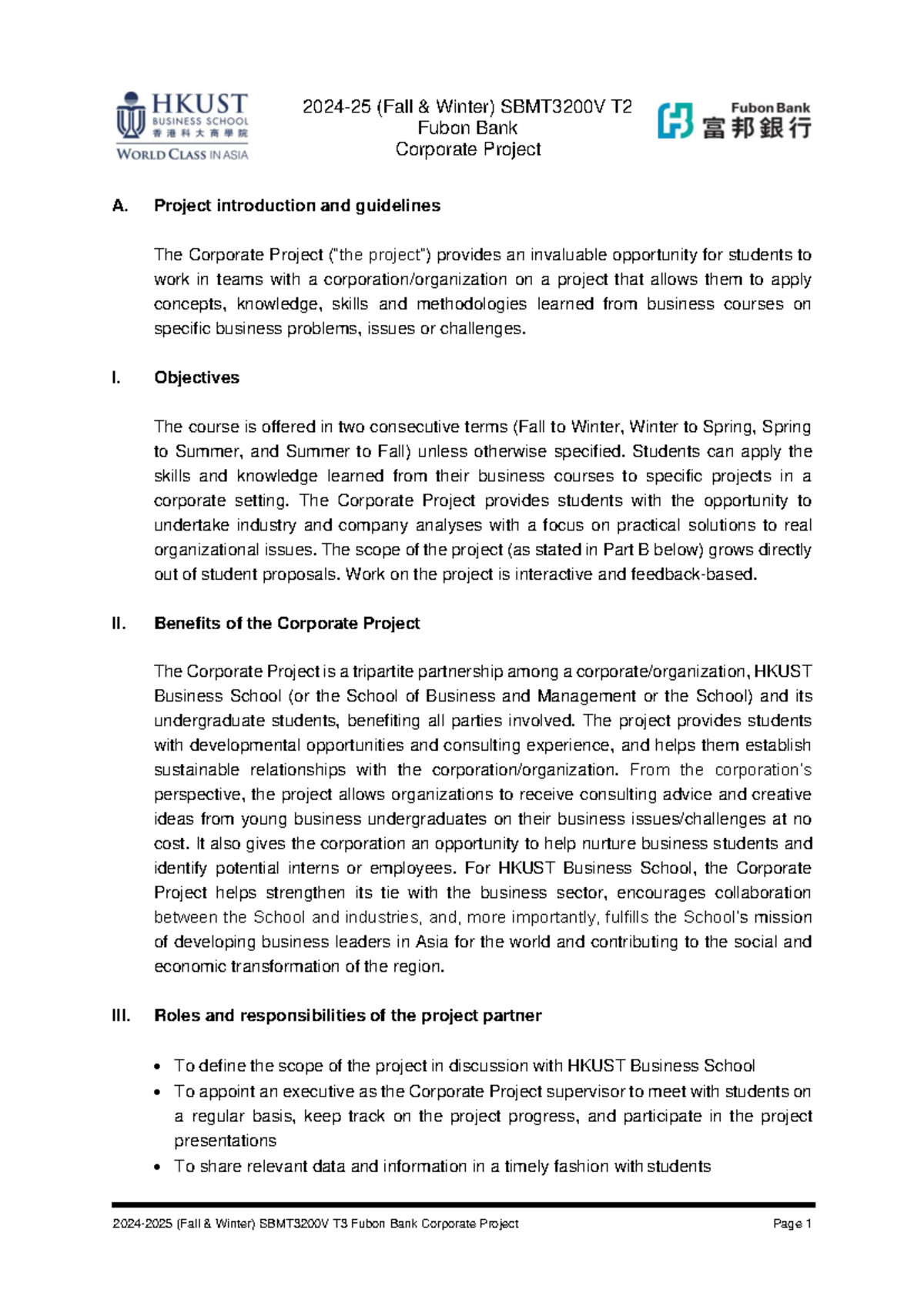 20242025 Fall&Winter T2 Fubon Bank Corporate Project Project Scope