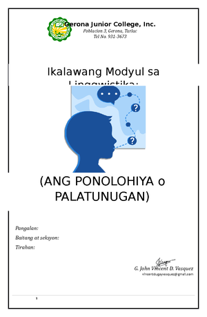 Modyul 4 - Sintaks, Pagpapalawak Ng Pangungusap - Gerona Junior College ...