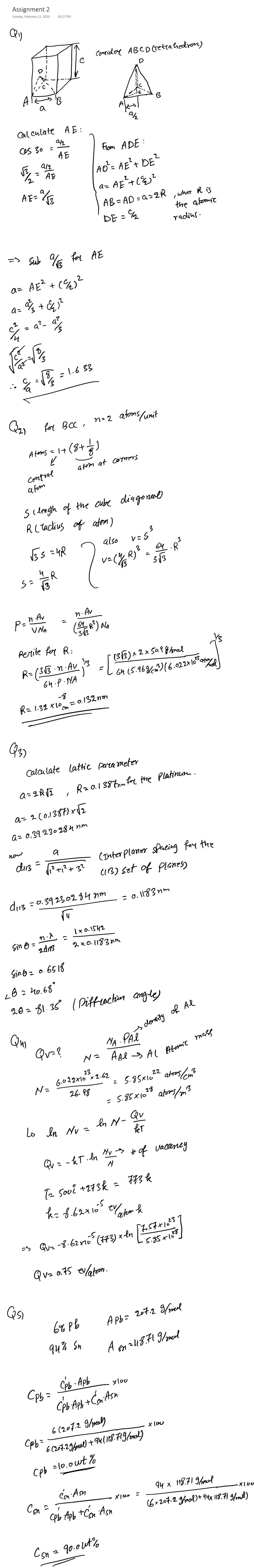 Assignment 2 - MTL200 - MTL 200 - Assignment 2 Sunday, February 12 ...