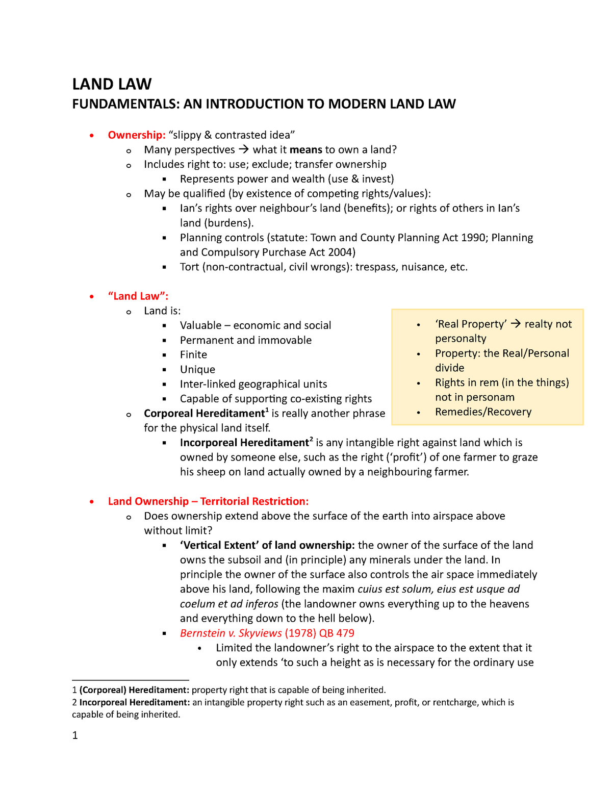dissertation topics on land law