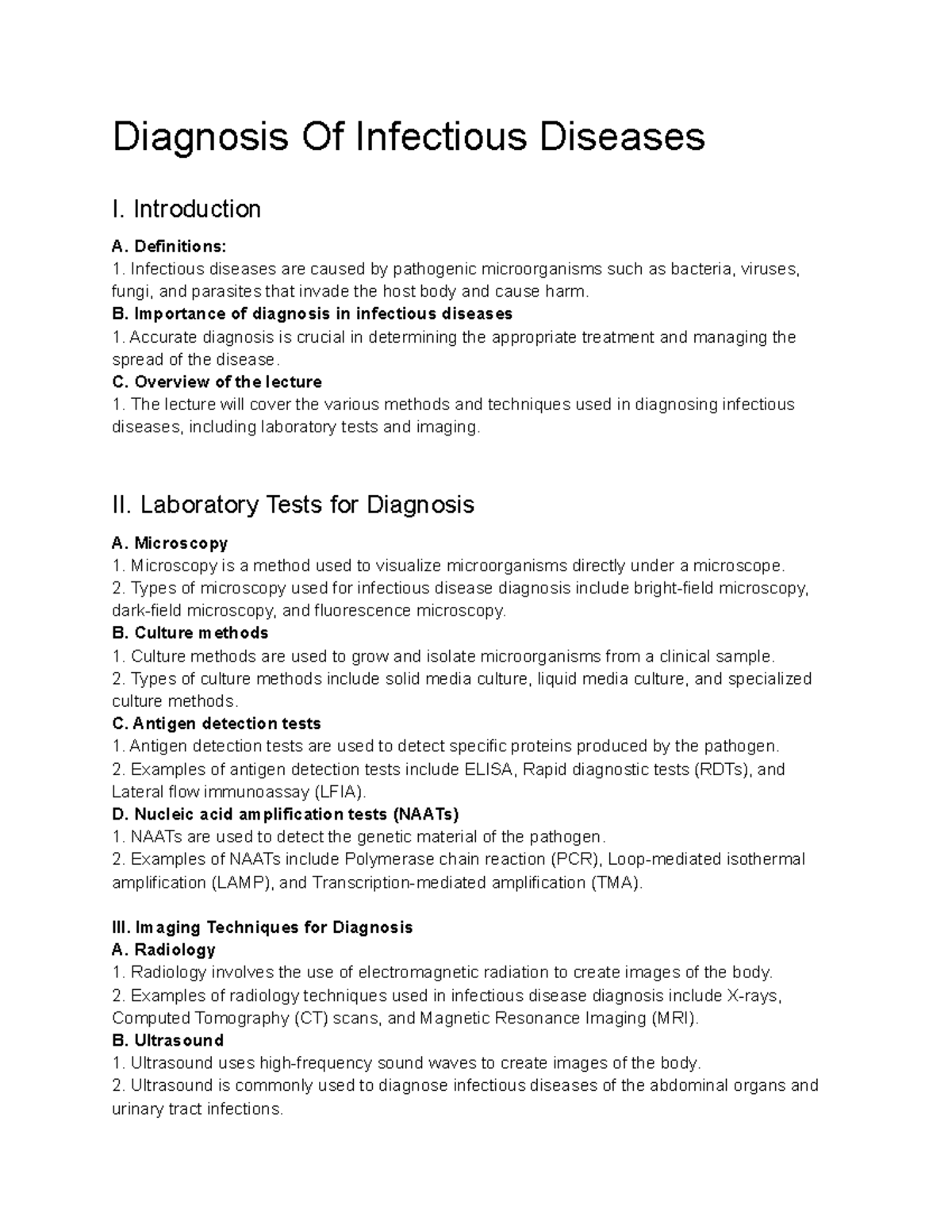 Microbiology (BIO2010 ) Lecture 54 Diagnosis Of Infectious Diseases