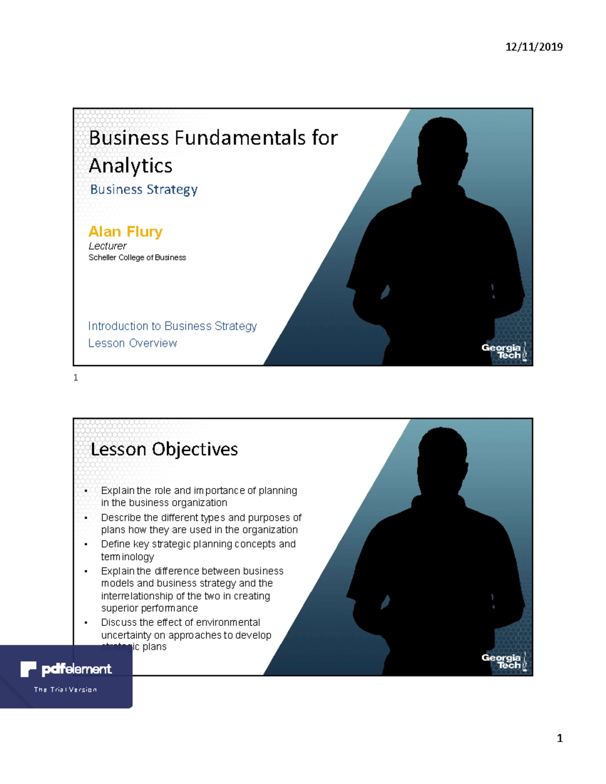 Week 14 Business Strategy- Introduction to Business Strategy Lesson ...