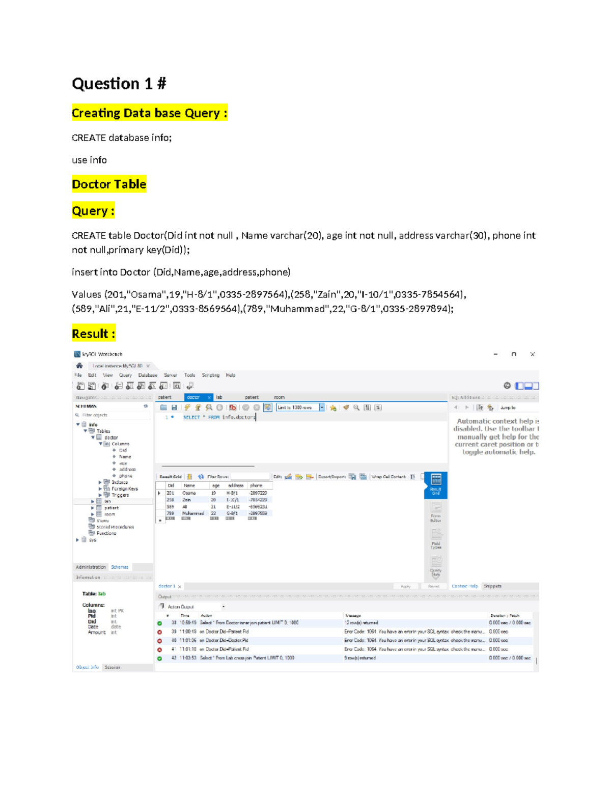 Lab mids DBMS - Database query lab practicsl performed of joins ...
