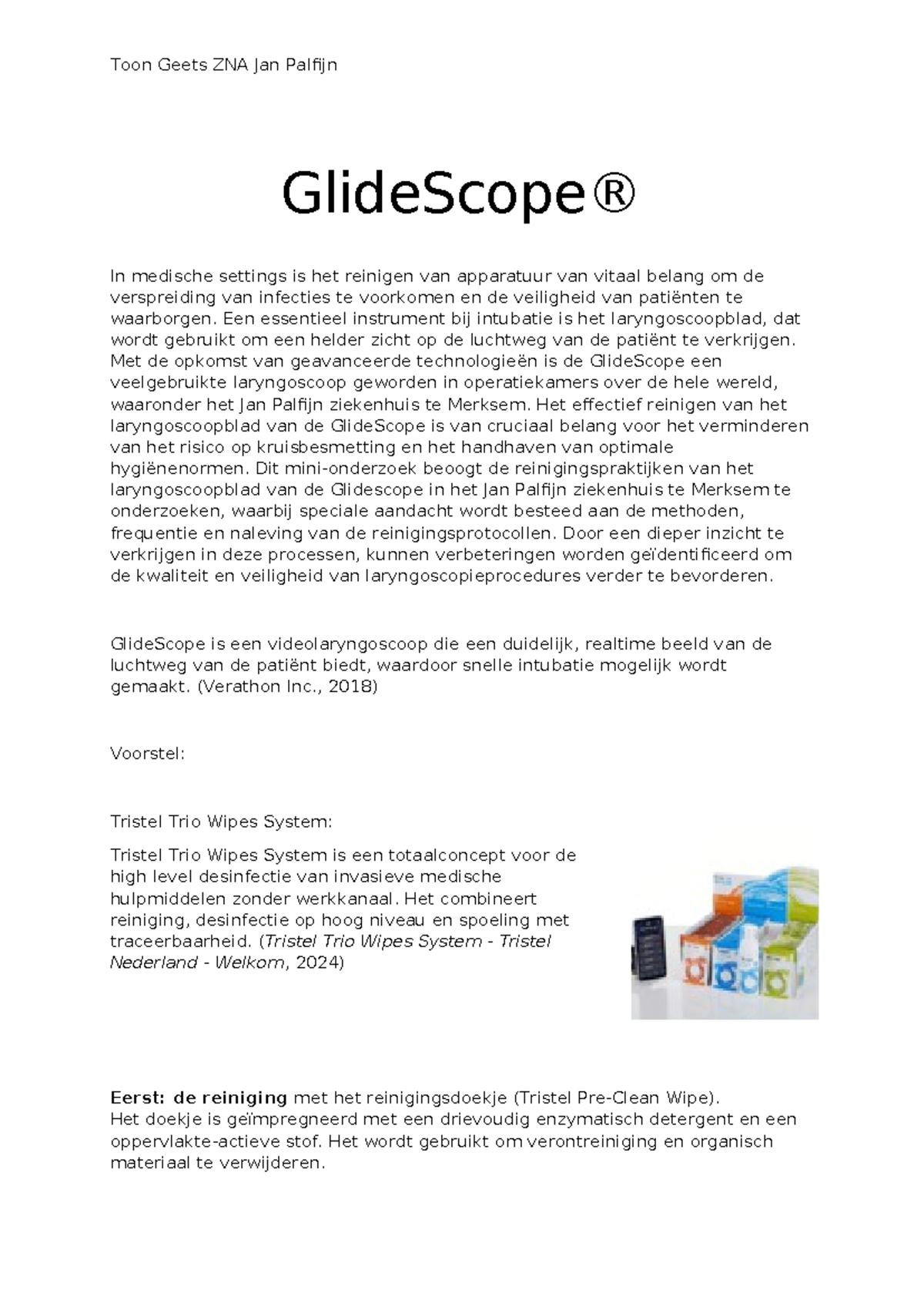 Glide Scope Jan Palfijn - Toon Geets ZNA Jan Palfijn GlideScope® In ...