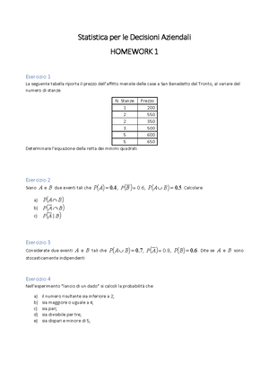 Calcolo Delle Probabilità - CALCOLO DELLA PROBABILITA’ Esperimento ...