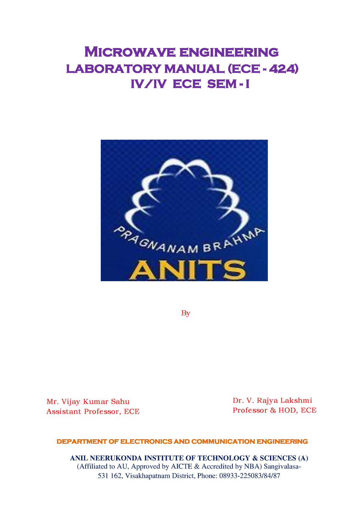 Mwe lab manual - microwave lab practical material is provided ...