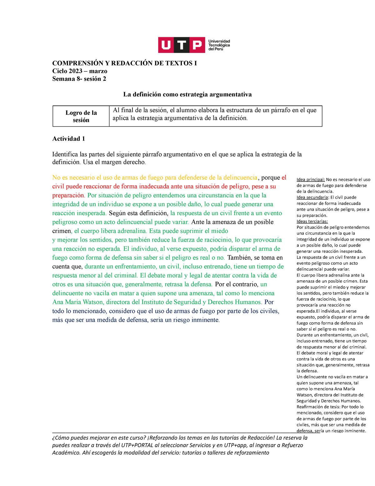 S08.s2 La Definición Como Estrategia - COMPRENSIÓN Y REDACCIÓN DE ...