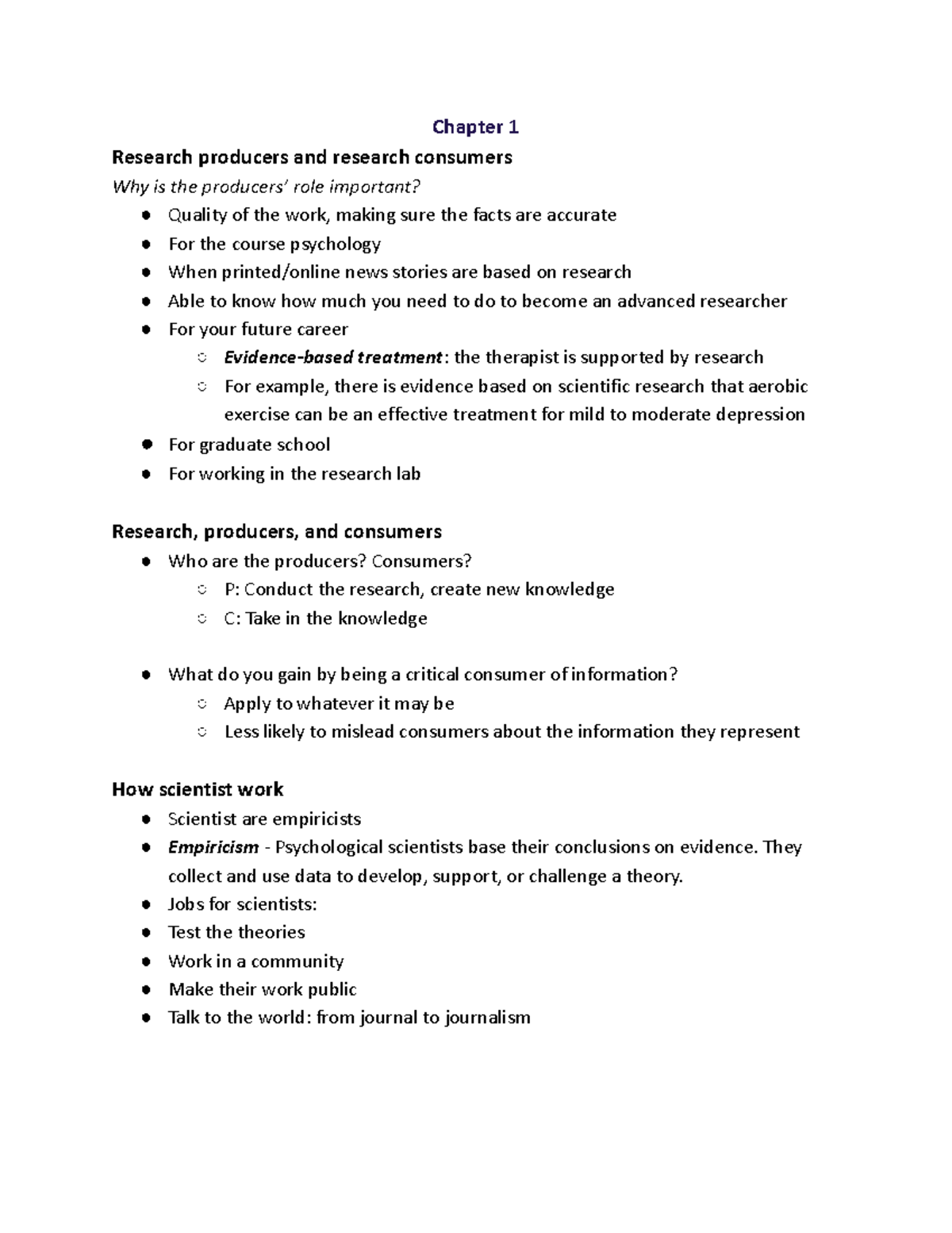 Chapter 1 Lecture notes.4 Chapter 1 Research producers and research