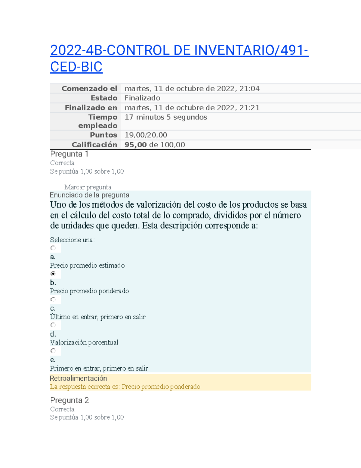 Prueba 1 Control de Inventario - 2022-4B-CONTROL DE INVENTARIO/491- CED ...