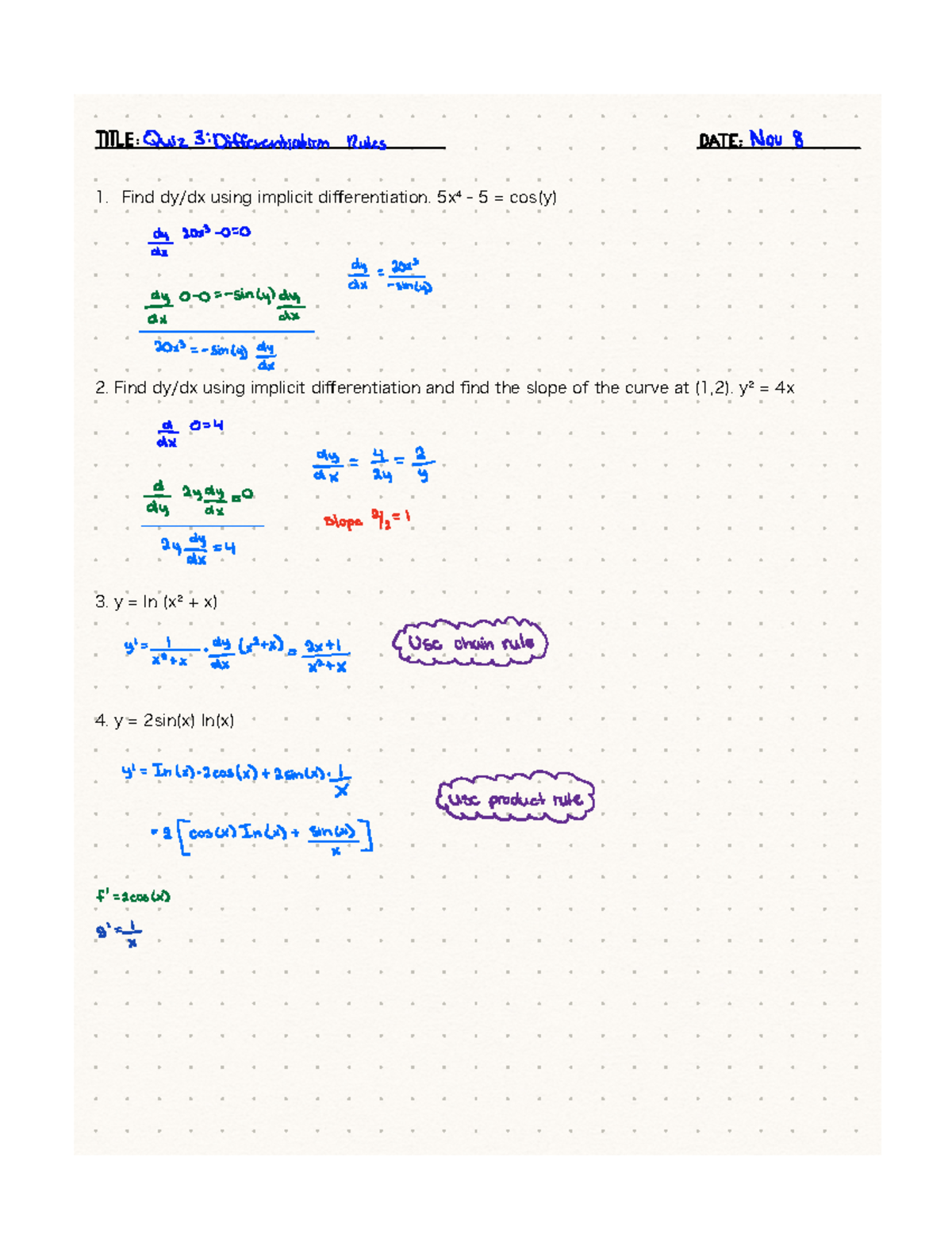 Differentiation Rules - Studocu