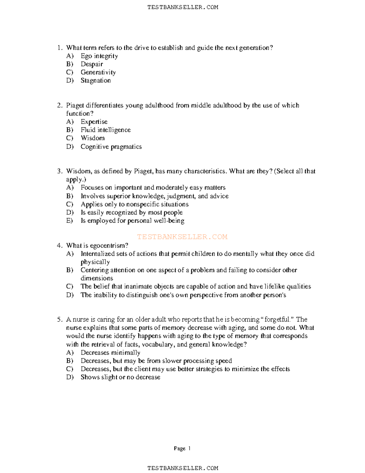 Chapter 8, Assessment Of Developmental Stages - TESTBANKSELLER Page 1 ...