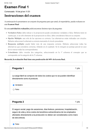 Examen Parcial 1 - [Unidad 1 Y Unidad 2] - Examen Parcial 1 - [Unidad 1 ...