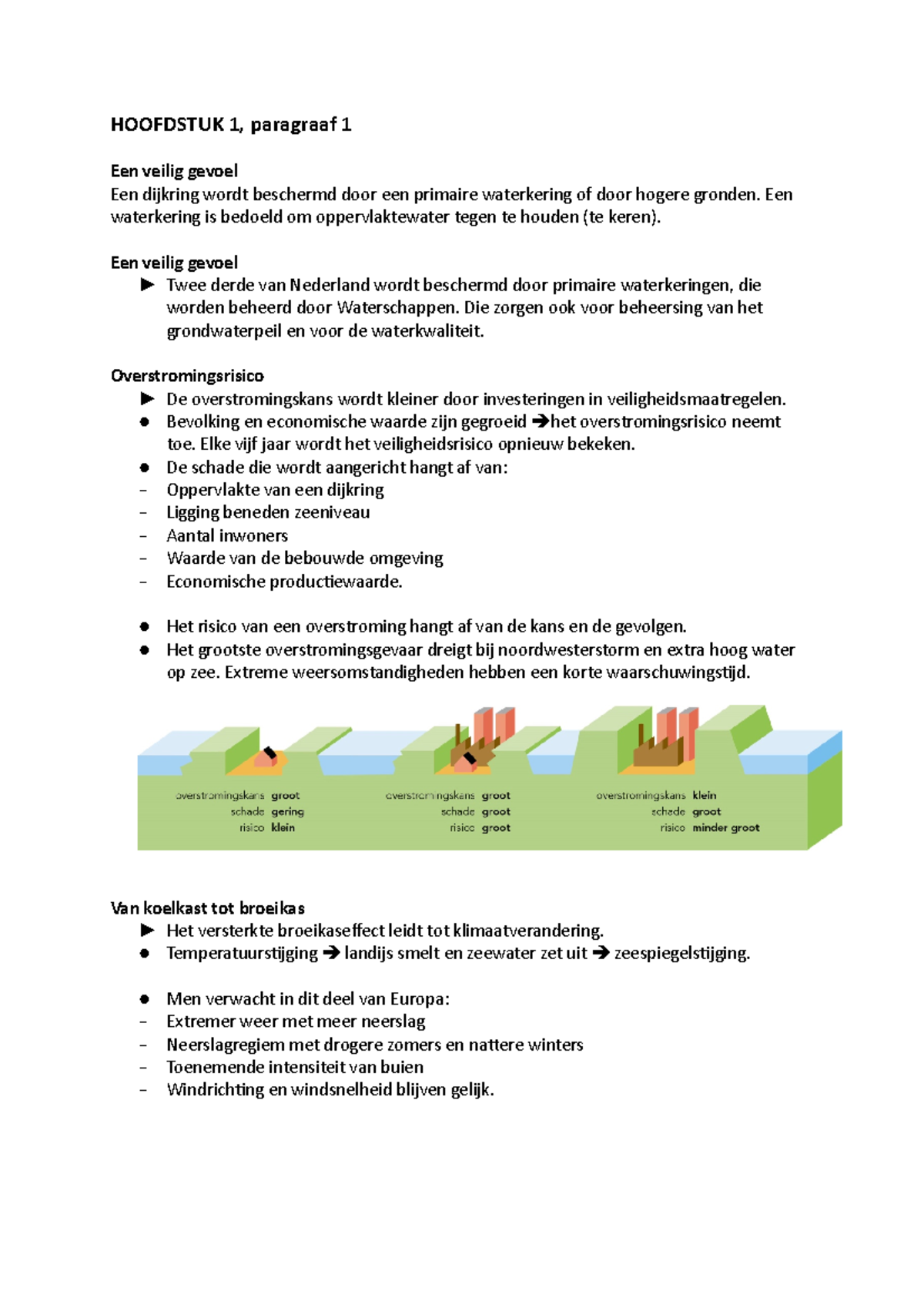 Aardijkskunde water samenvatt - HOOFDSTUK 1, paragraaf 1 Een veilig ...