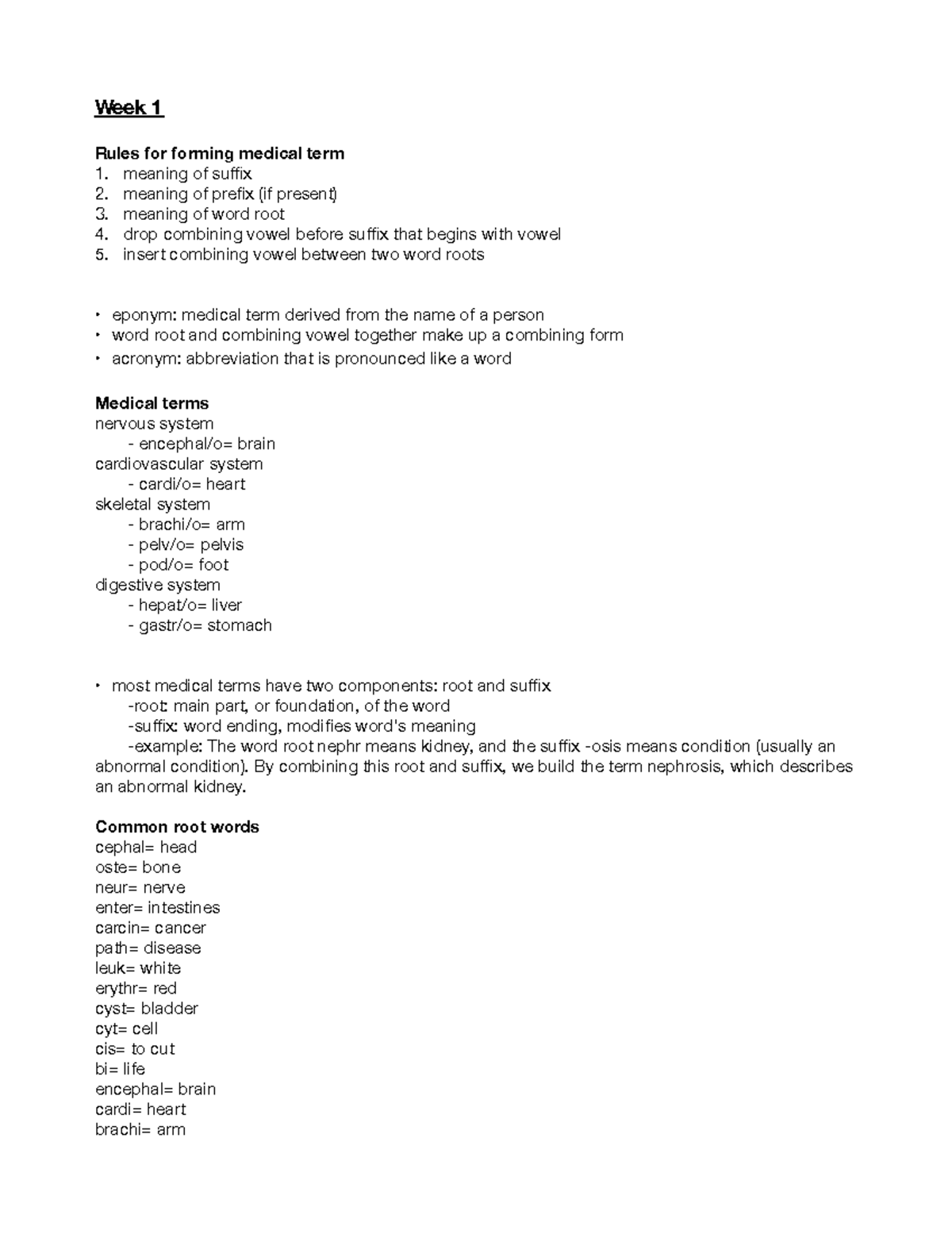 Ch 1 medterm - allied health sciences course, professor: Jessica ...
