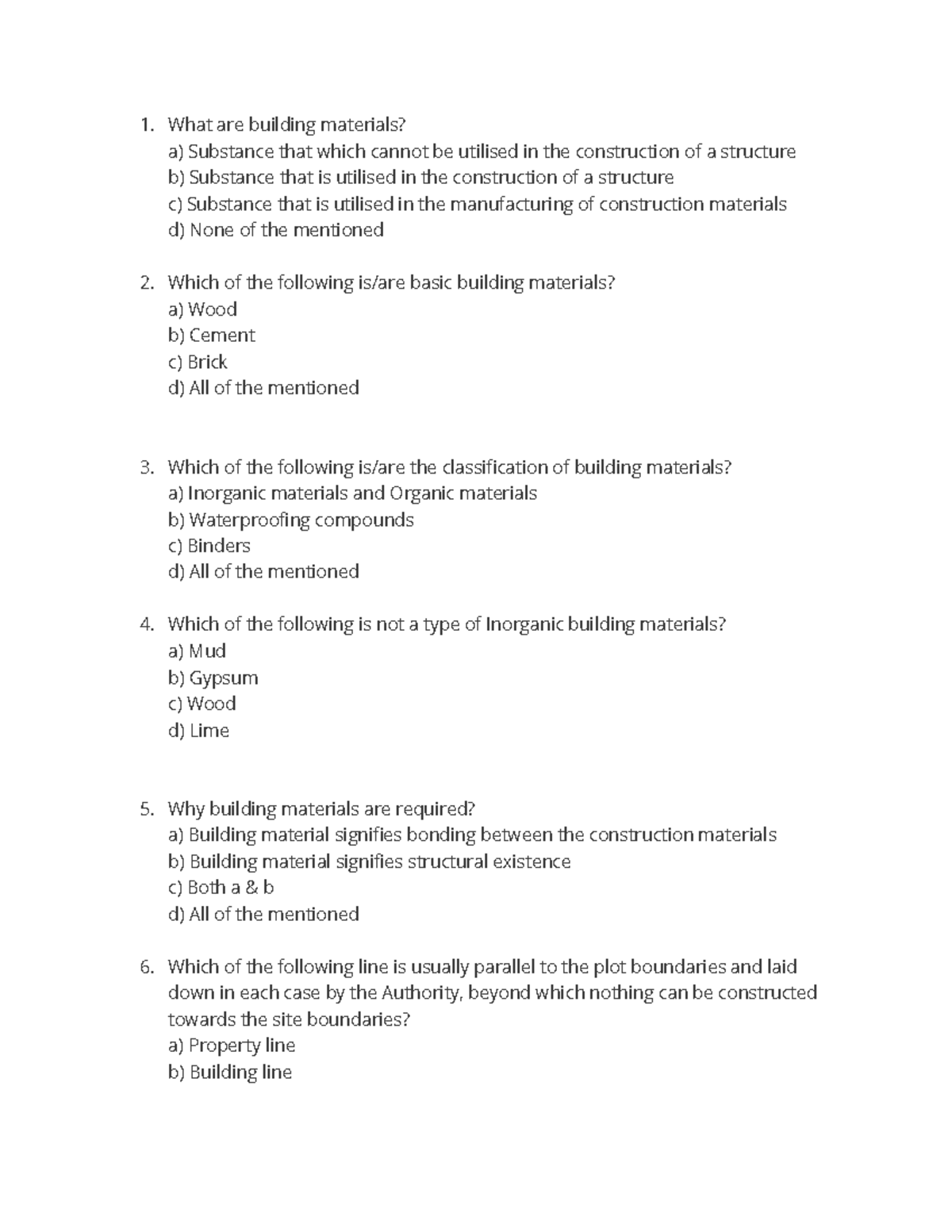 Interior materials - What are building materials? a) Substance that ...