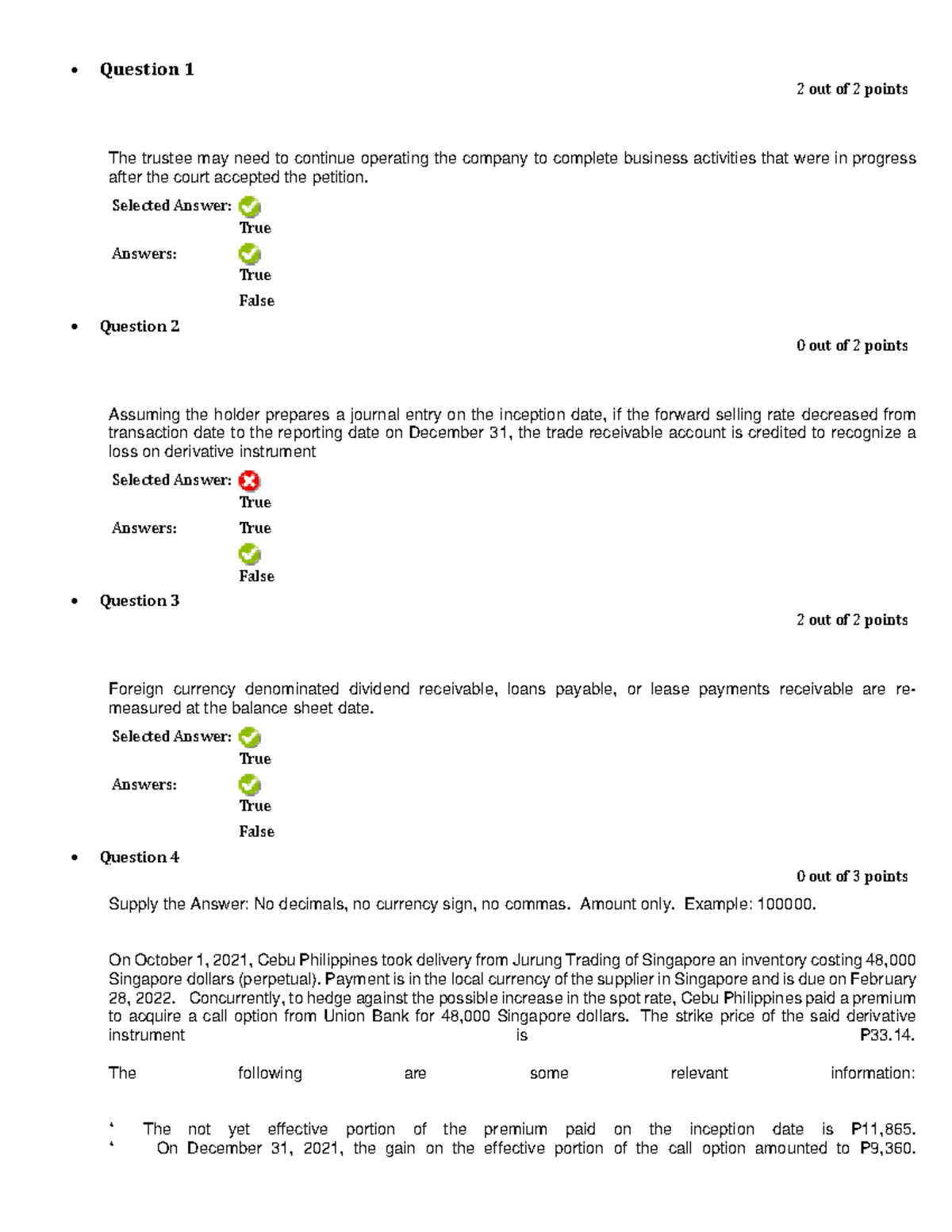 Govnon QUIZ Compilation Q1-Q4 - • Question 1 2 out of 2 points The ...