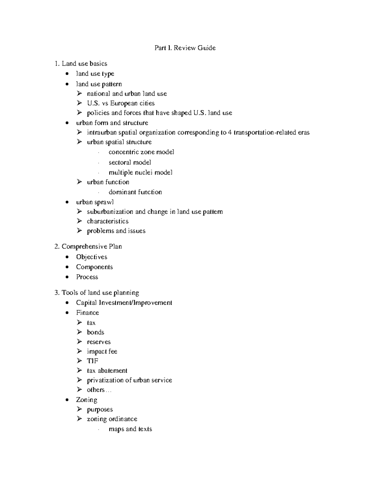 part-i-review-guide-summary-land-use-planning-part-i-review-guide